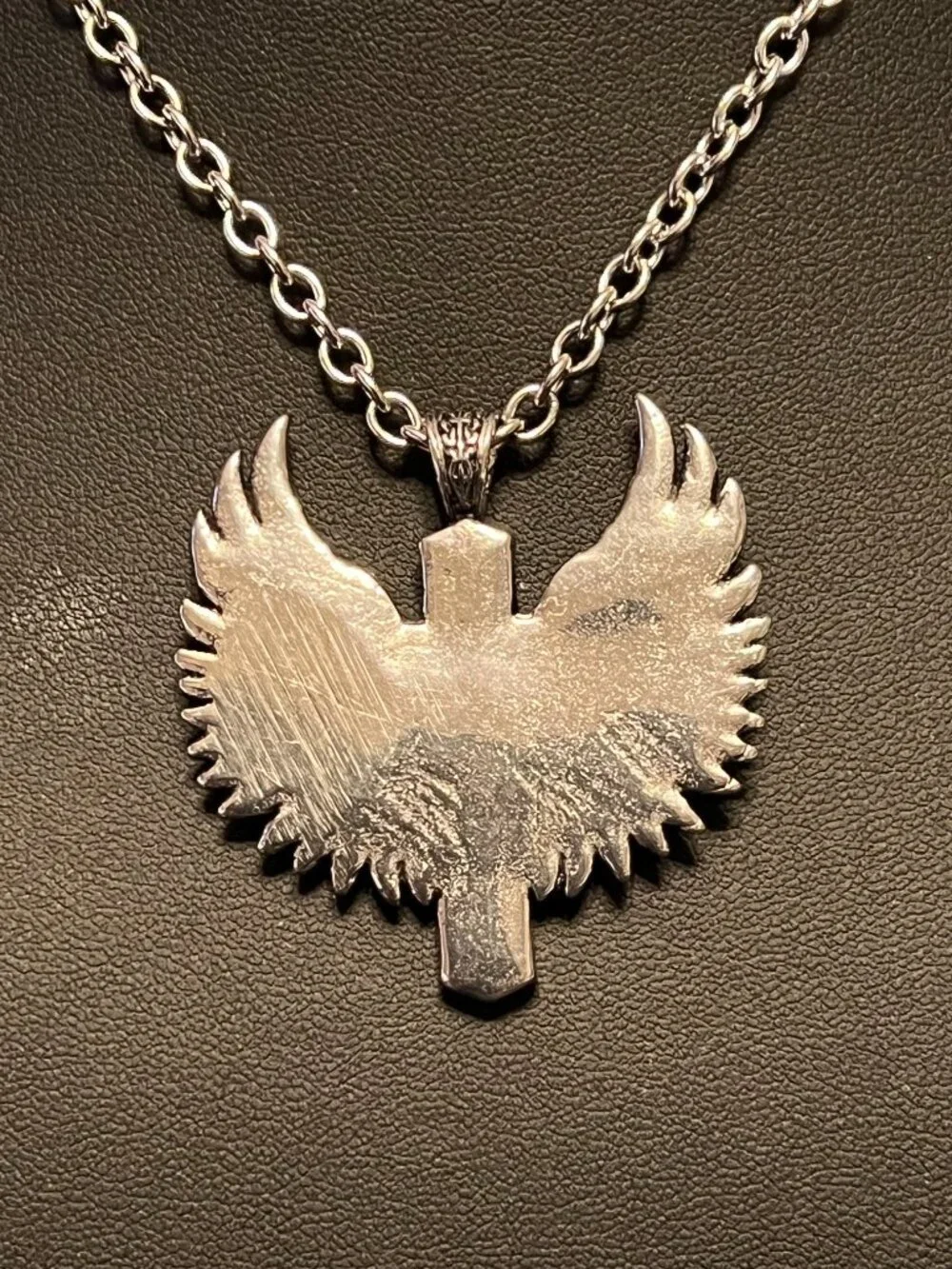 Beautiful Winged Crucifix Pendant Necklace ** PLEASE READ DESCRIPTION ** (301)